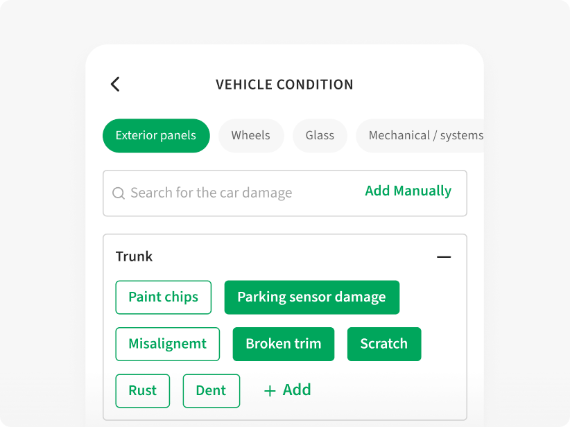 Record Vehicle Condition